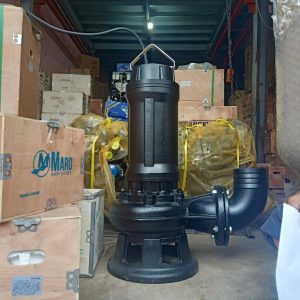 Bơm cắt rác gang đúc cho nhà máy chế biến thuỷ hải sản 5.5hp Maro 80WC50-15-4.0