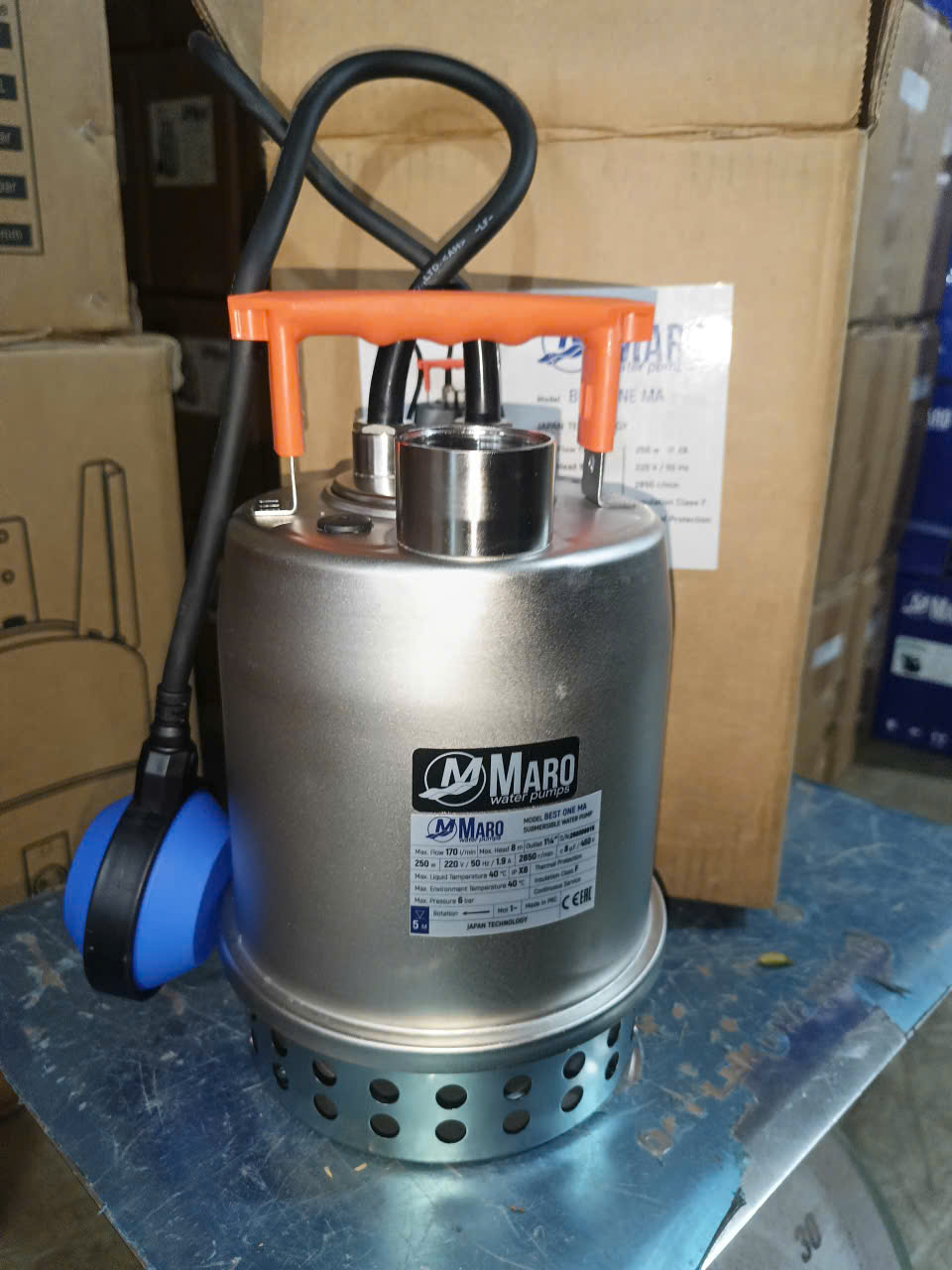 Bơm chìm inox có phao tự động 2hp Maro BEST 5MA