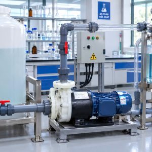 Bơm hoá chất đầu nhựa PVDF Maro